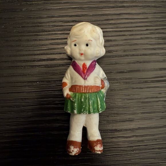 Antique Vintage Japan Bisque Little Girl Figurine Statue - Picture 2 of 9